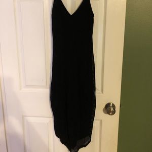 Sleek, form fitting spaghetti strap black Express women’s XS dress, v-neck